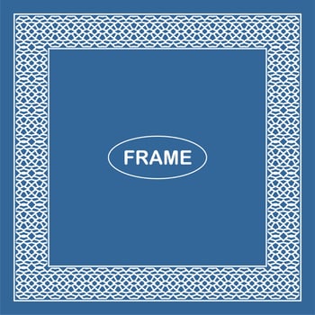 Vintage ornamental vector frame. Vector illustration template for design