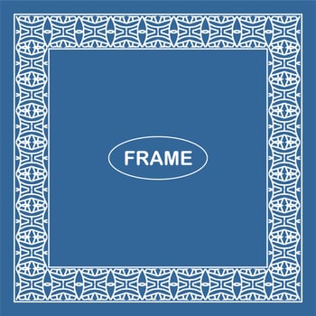 Vintage ornamental vector frame. Vector illustration template for design