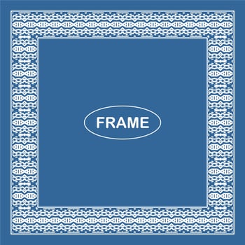 Vintage ornamental vector frame. Vector illustration template for design