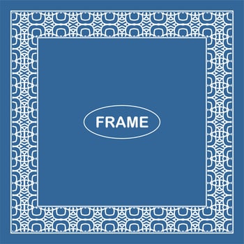 Vintage ornamental vector frame. Vector illustration template for design
