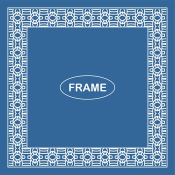 Vintage ornamental vector frame. Vector illustration template for design