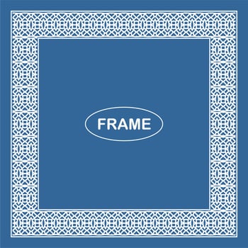 Vintage ornamental vector frame. Vector illustration template for design
