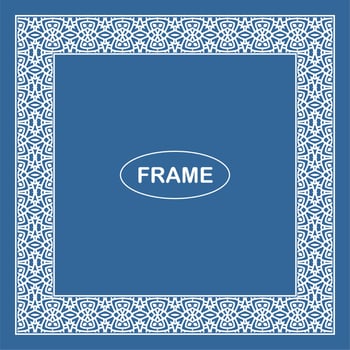 Vintage ornamental vector frame. Vector illustration template for design