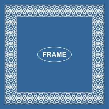 Vintage ornamental vector frame. Vector illustration template for design