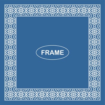 Vintage ornamental vector frame. Vector illustration template for design