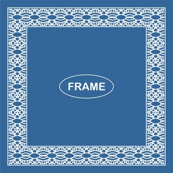 Vintage ornamental vector frame. Vector illustration template for design