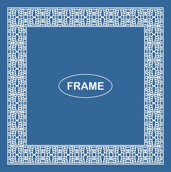 Vintage ornamental vector frame. Vector illustration template for design