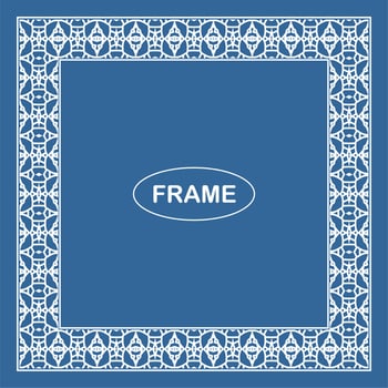 Vintage ornamental vector frame. Vector illustration template for design