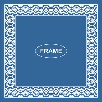 Vintage ornamental vector frame. Vector illustration template for design