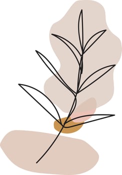 Floral line art vector