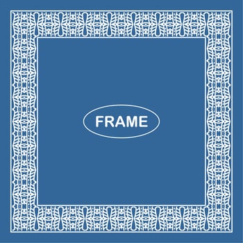 Vintage ornamental vector frame. Vector illustration template for design