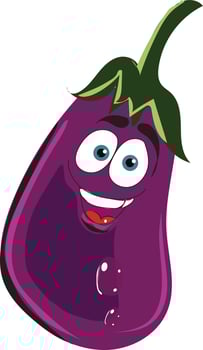 Happy vegetable cartoon characters vector art