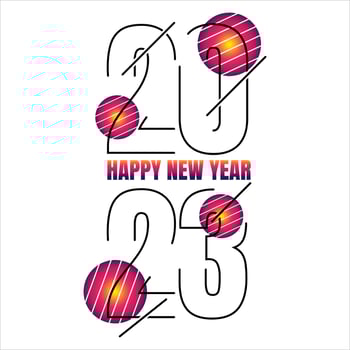 Happy new year 2023 vector