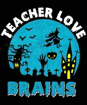 TEACHER LOVE BRAINS vector