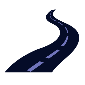 Asphalt road with marking lines png