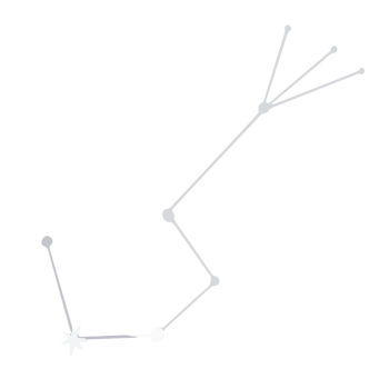 Star constellation line art illustration png