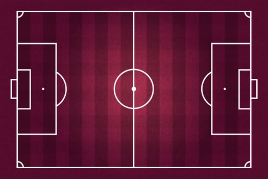 Top view of Qatar football pitch or soccer field vector