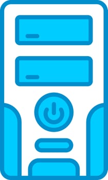 Pc Tower Creative Icon Design vector