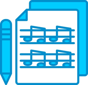 Music Score Creative Icon Design vector