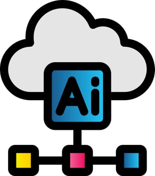 Cloud Based Architecture Vector Icon Design