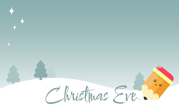 Christmas Eve background with copy space area vector