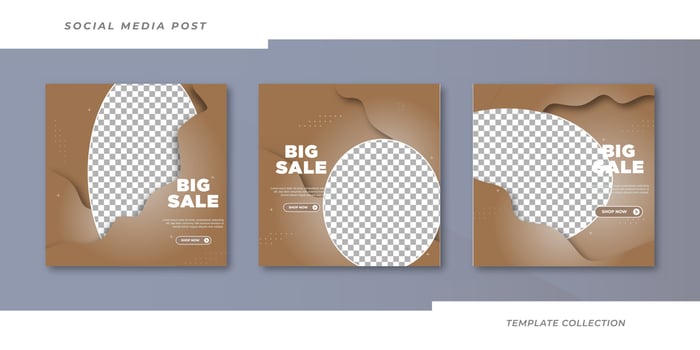 Modern big sale banner background, social media post template big sale Pro Vector