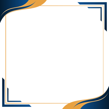 abstract modern elegant blue gold frame border social media png