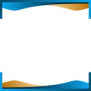 abstract modern elegant blue gold frame border social media png