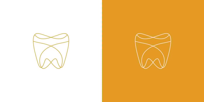 Modern elegant and professional dental icon logo 2 vector