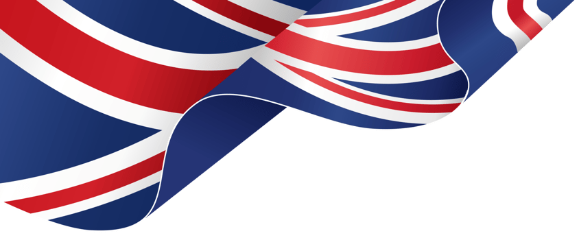 Waving flag of  UK isolated  on png or transparent  background,Symbols of  United Kingdom,Great Britain,template for banner,card,advertising ,promote, TV commercial, ads, web