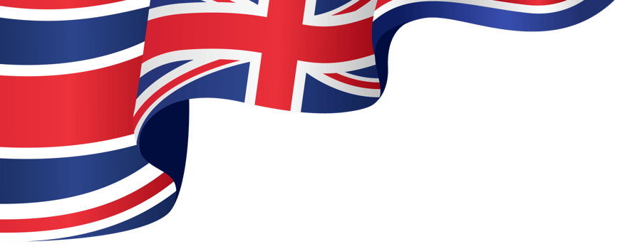 Waving flag of  UK isolated  on png or transparent  background,Symbols of  United Kingdom,Great Britain,template for banner,card,advertising ,promote, TV commercial, ads, web