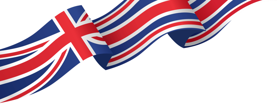 Waving flag of  UK isolated  on png or transparent  background,Symbols of  United Kingdom,Great Britain,template for banner,card,advertising ,promote, TV commercial, ads, web