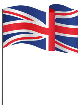Waving flag of  UK isolated  on png or transparent  background,Symbols of  United Kingdom,Great Britain,template for banner,card,advertising ,promote, TV commercial, ads, web