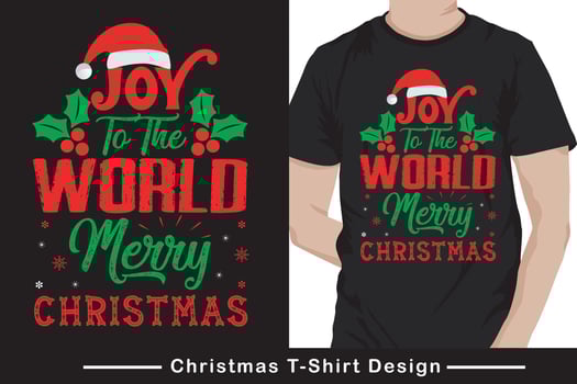 Christmas T-shirt Design Free Vector