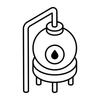 Download isometric line icon of warehouse vector