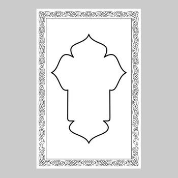 Islamic Book Cover line arts design vector