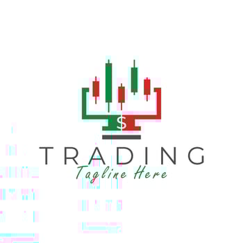 online trading technology vector illustration logo