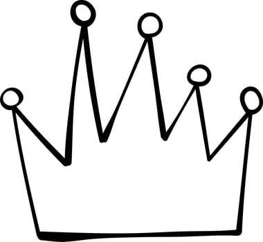 Hand Drawn Crown Doodle Vector Illustration