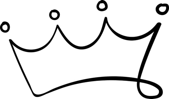 Hand Drawn Crown Doodle Vector Illustration