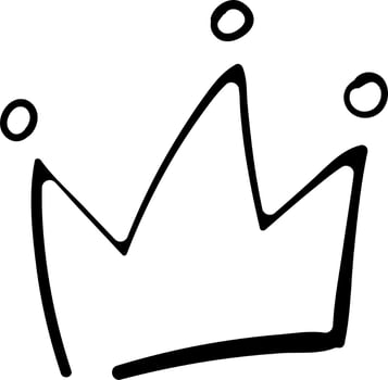 Hand Drawn Crown Doodle Vector Illustration