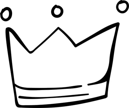 Hand Drawn Crown Doodle Vector Illustration