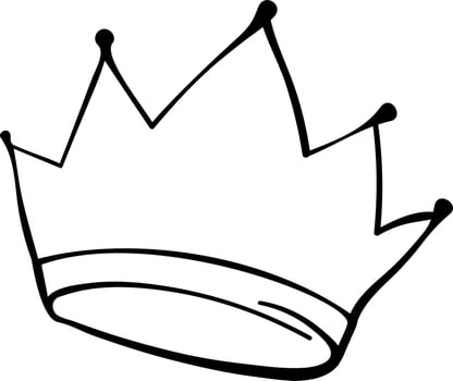 Hand Drawn Crown Doodle Vector Illustration
