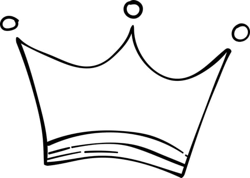 Hand Drawn Crown Doodle Vector Illustration