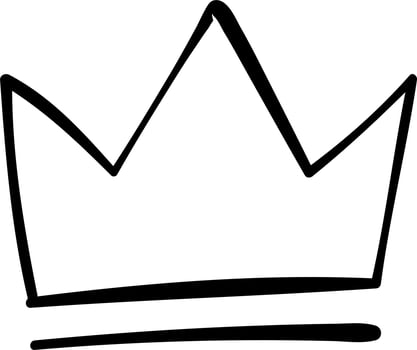 Hand Drawn Crown Doodle Vector Illustration