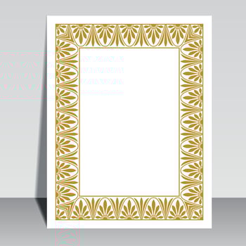Islamic book cover design, Arabic frame border. vector