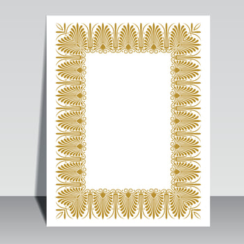 Islamic book cover design, Arabic frame border. vector