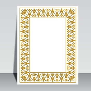 Islamic book cover design, Arabic frame border. vector