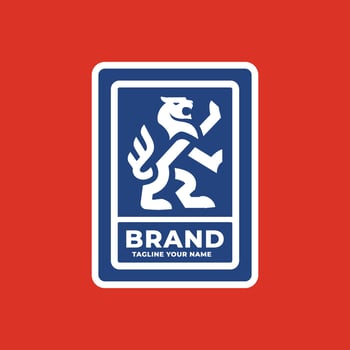 Lion Heraldic Logo vector