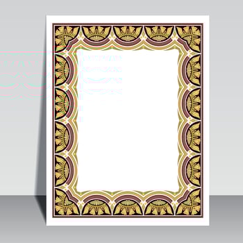 Islamic book cover design, Arabic frame border. vector
