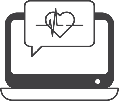 laptop and heart illustration in minimal style png